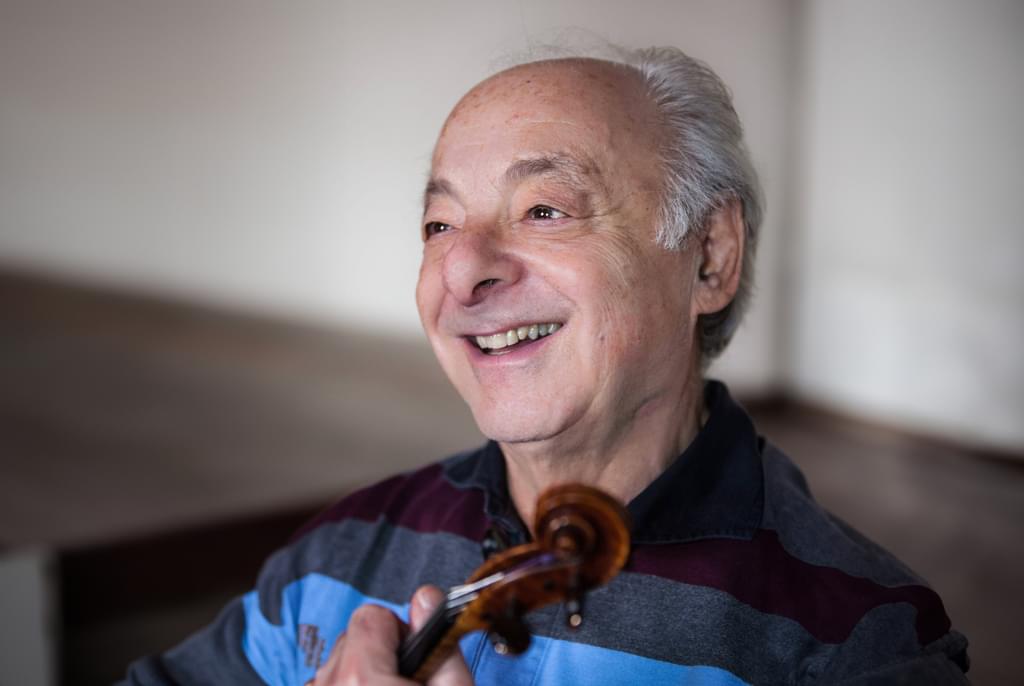 Portrait of György Pauk smiling