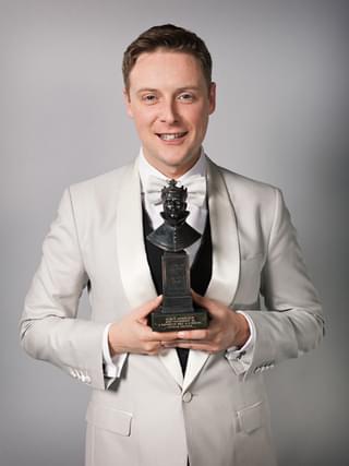 Stephen Ashfield Holds an Olivier Award