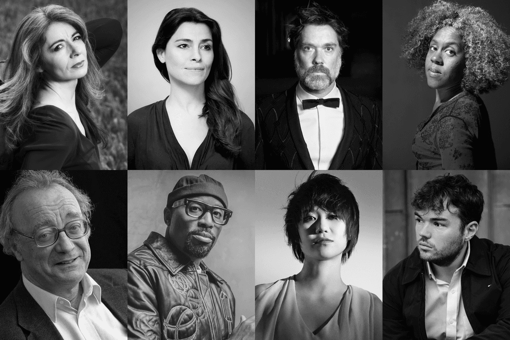 A composite image with headshots of Dame Evelyn Glennie, Es Devlin, Rufus Wainwright, Errollyn Wallen, Alfred Brendel, Alexis Ffrench, Yuja Wang and Timothy Ridout