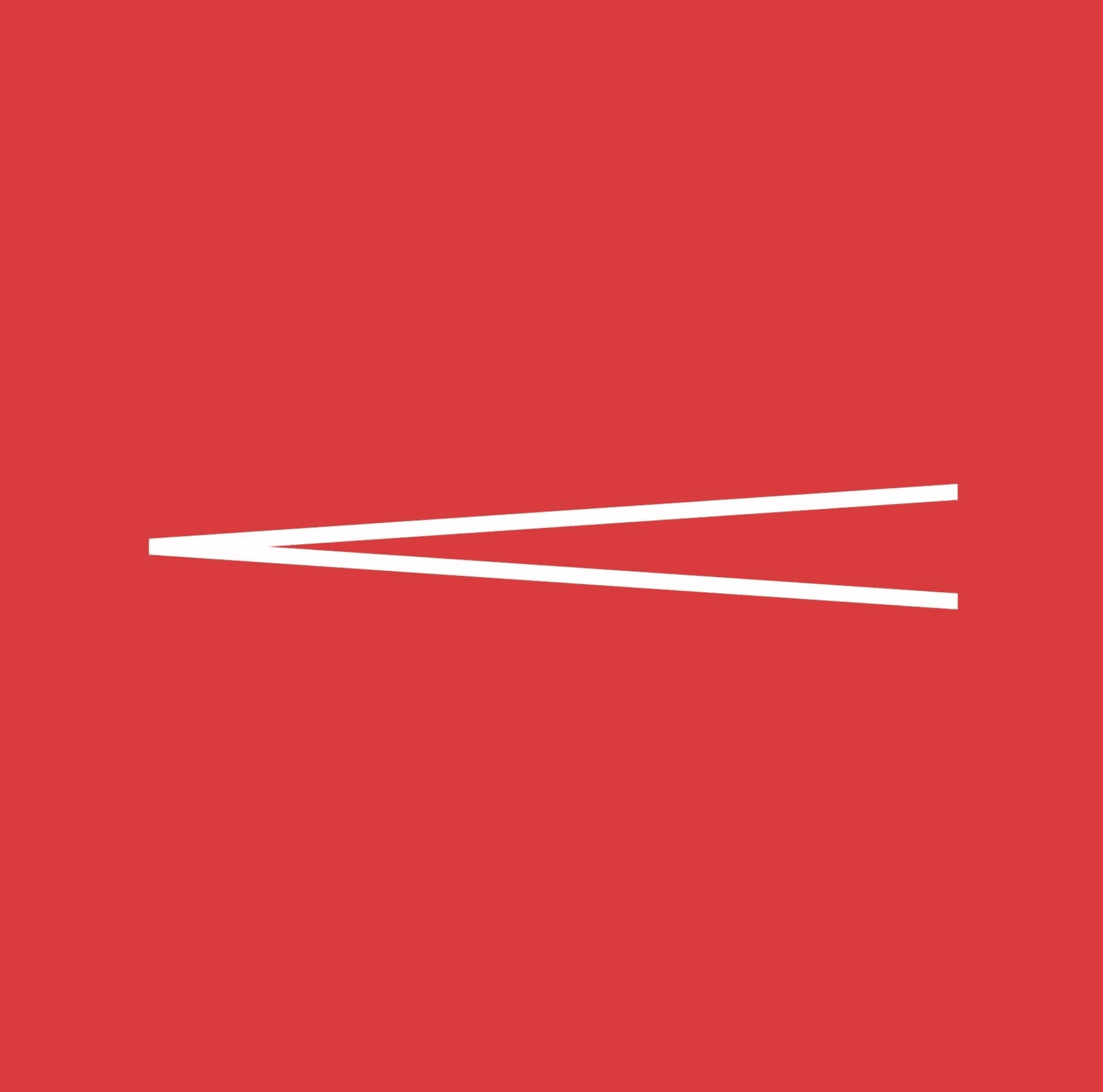 RAM White Crescendo Logo on a Red Background