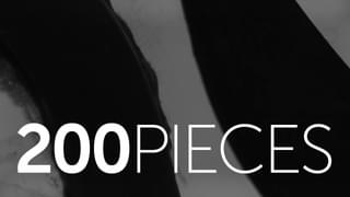 Textural Artwork bearing the words '200PIECES'