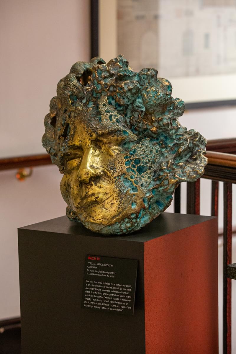 Gilded Bronze Sculpture of Bach