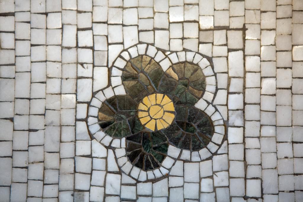 Mosaic floor of a flower
