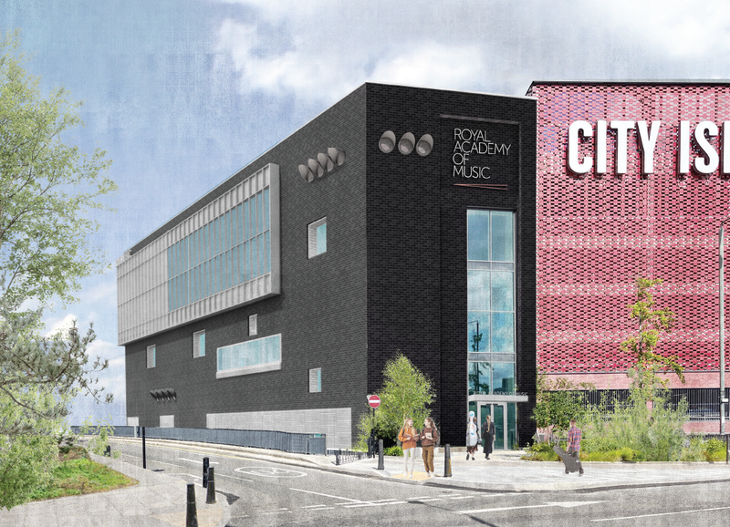 A CGI image of the planned Royal Academy of Music facilities at City Island