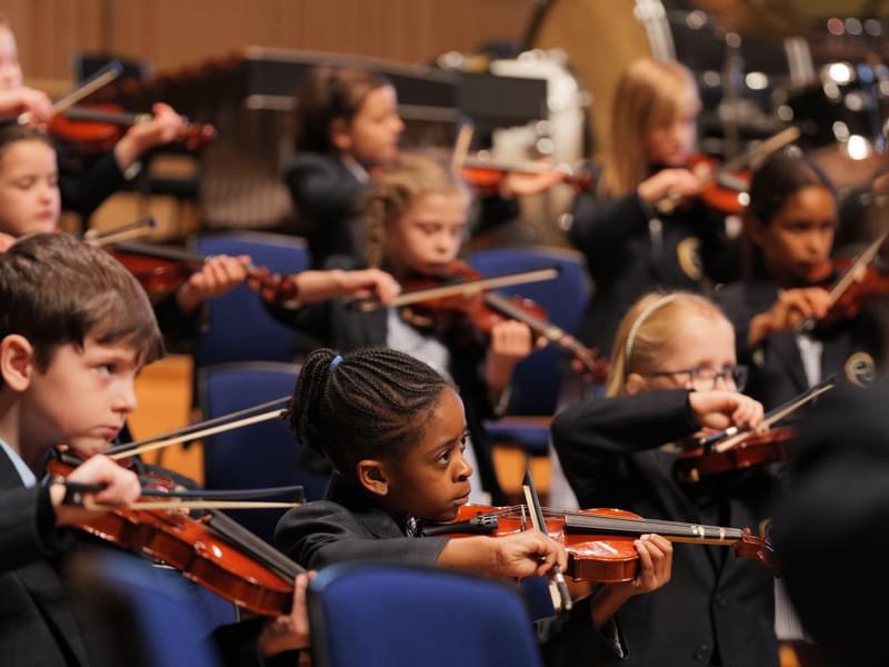 Young string performers in concert