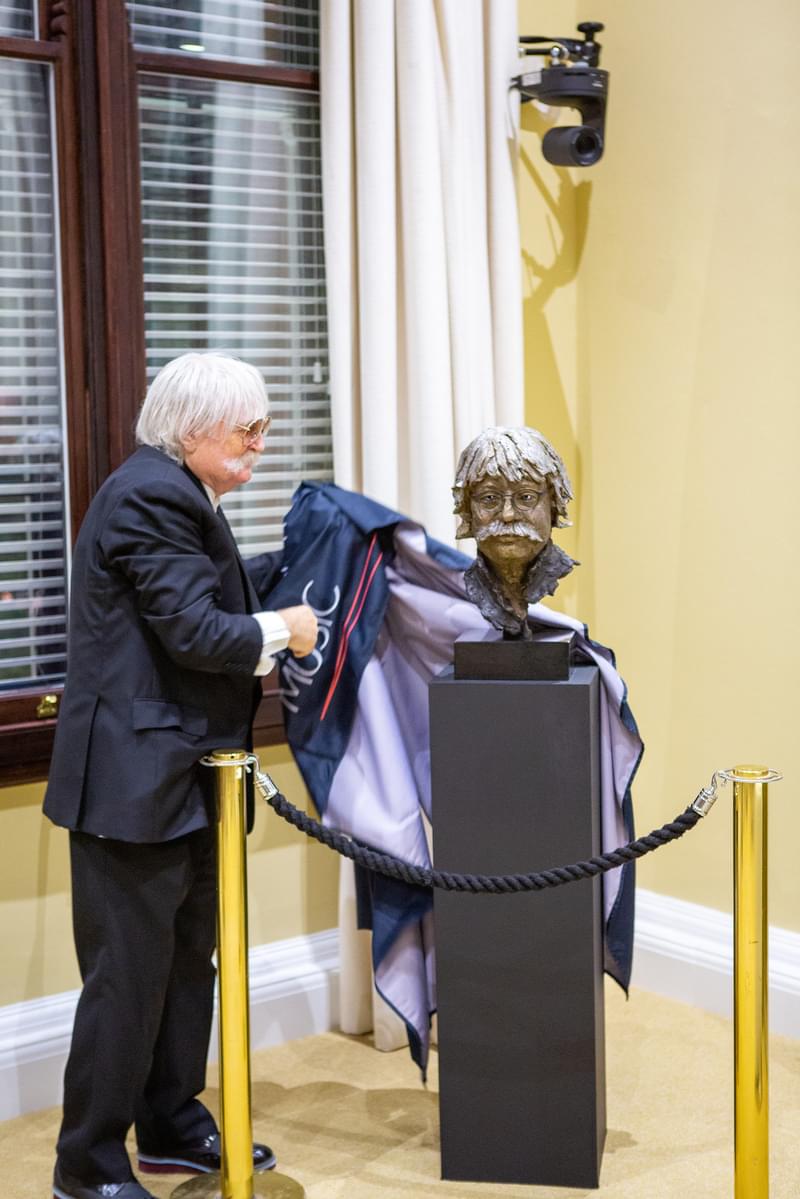 Karl Jenkins reveals a bust of himself