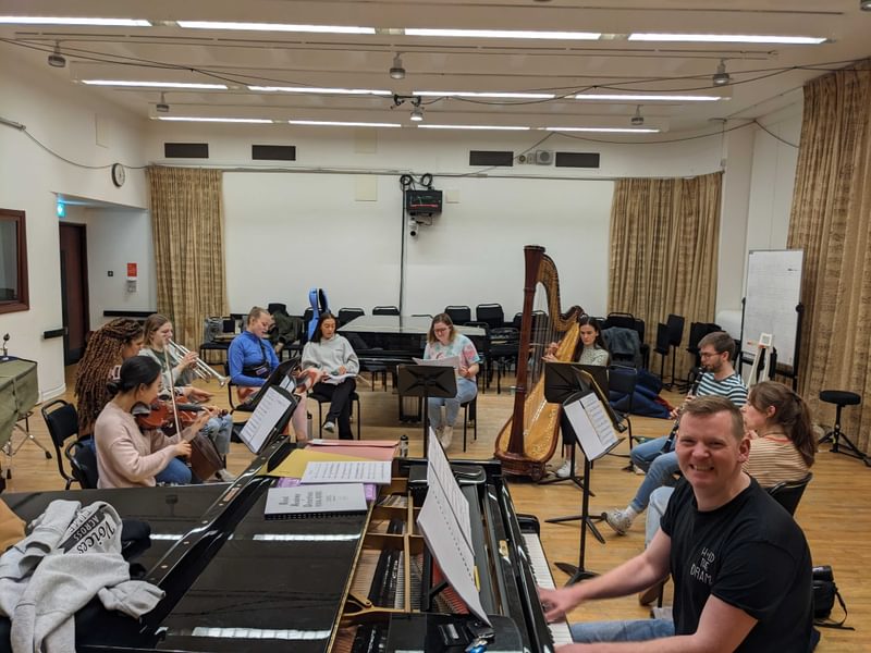 A rehearsal at a primary school