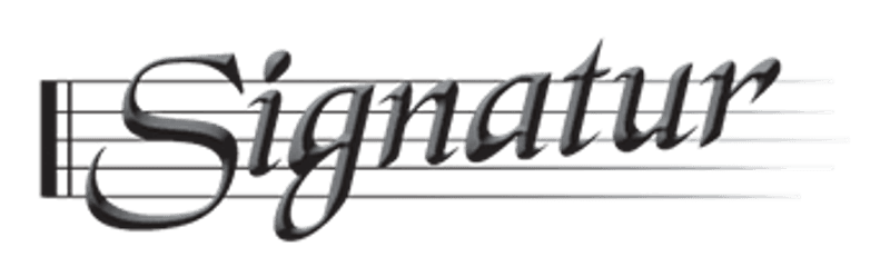 Logo with text 'Signatur'