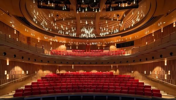View of the seating area of the Susie Sainsbury Theatre