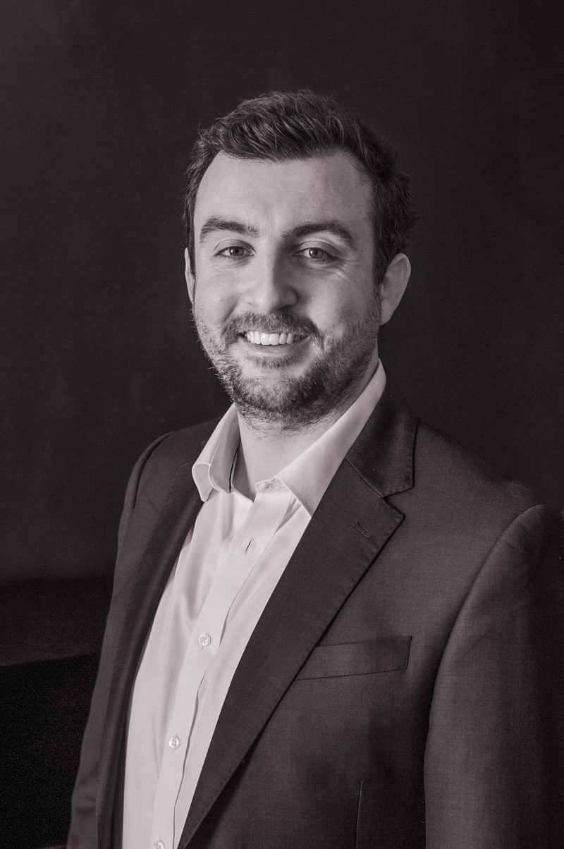 Portrait of Adam Hope (black and white)